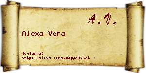Alexa Vera névjegykártya